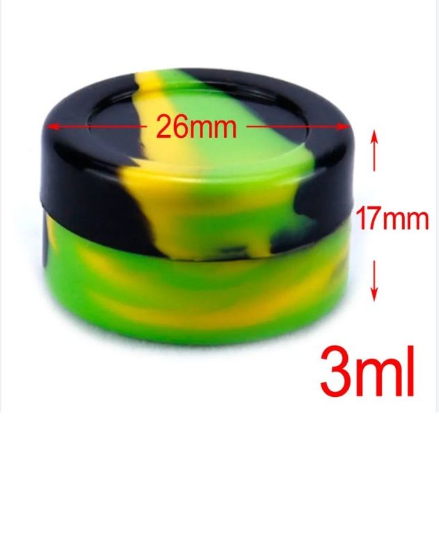 Siliconen Pot 3ml Rook Accessoires Diverse Kleuren Rook Opbergdoos