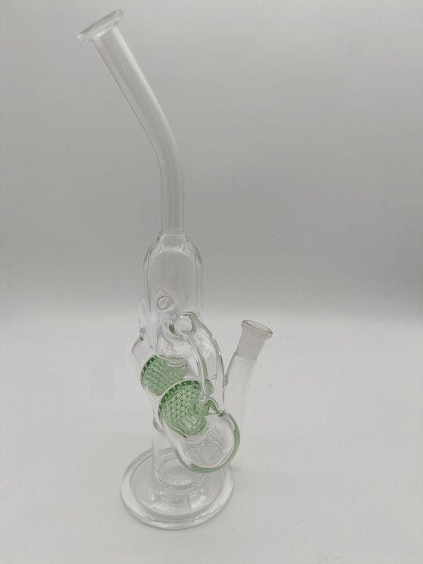 Hookah Shisha Glass Recycler Bong 9 Inch Smoking 14.4mm Glass Bong Bubbler Water Pipe