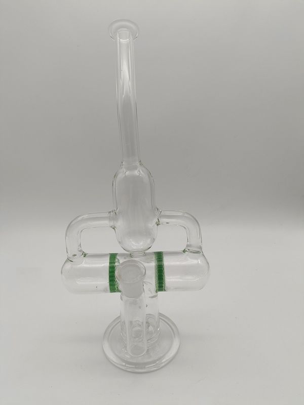Hookah Shisha Glass Recycler Bong 9 Inch Smoking 14.4mm Glass Bong Bubbler Water Pipe