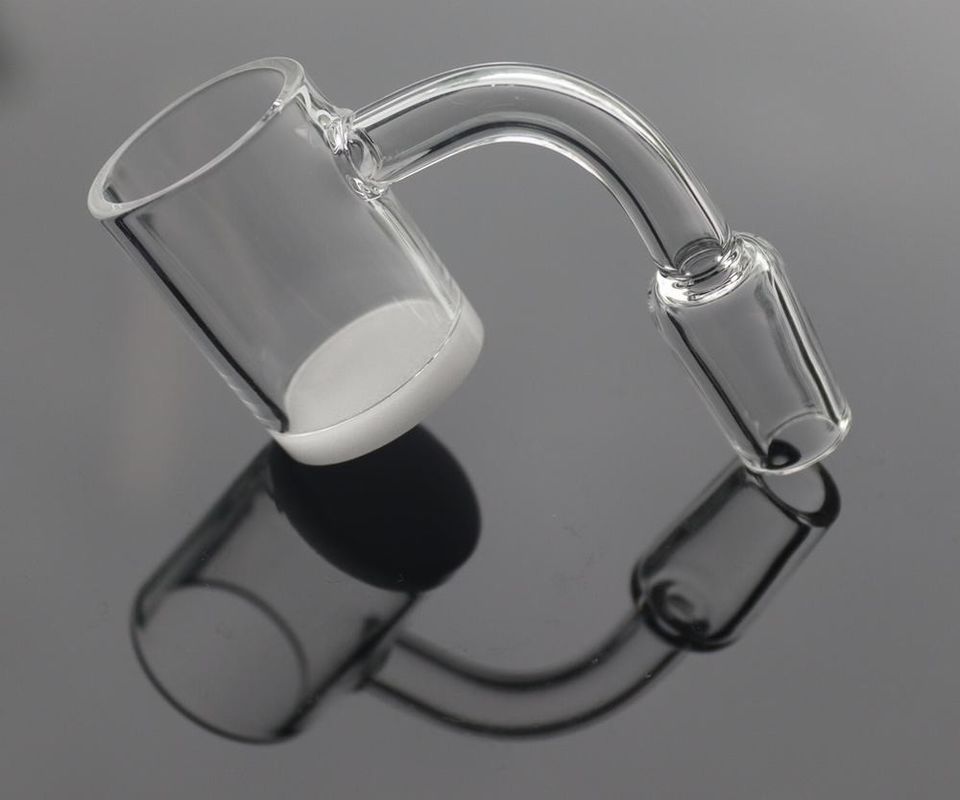 Verre à fumer Bong Banger Nail Set 25mm Fond opaque avec bouchon de carburateur et perles Terp