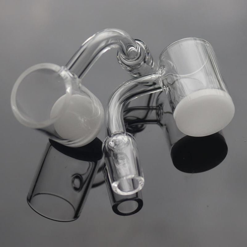 Verre à fumer Bong Banger Nail Set 25mm Fond opaque avec bouchon de carburateur et perles Terp