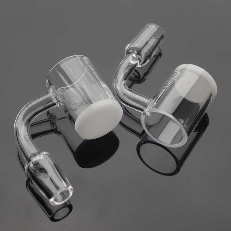 Verre à fumer Bong Banger Nail Set 25mm Fond opaque avec bouchon de carburateur et perles Terp