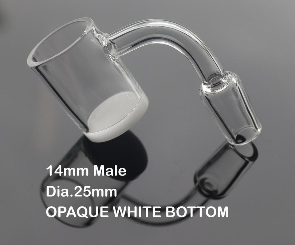 Verre à fumer Bong Banger Nail Set 25mm Fond opaque avec bouchon de carburateur et perles Terp